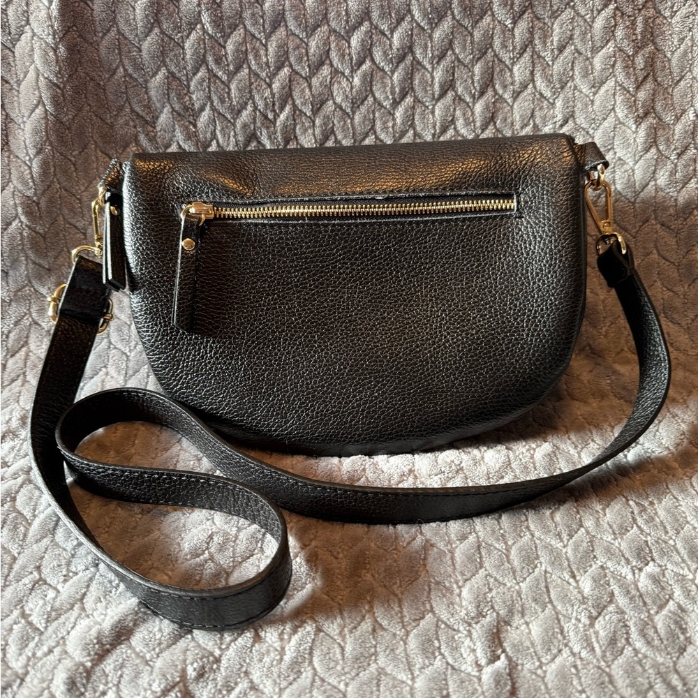BLACK LEATHER CROSSBODY/SLING BAG
ELIE BEAUMONT - Picture 3 of 8